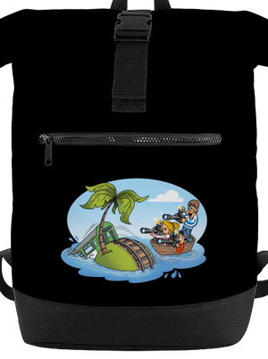 Ostrov železnice batoh Black