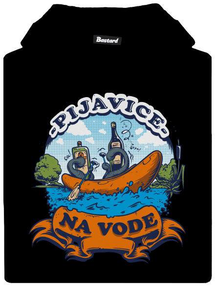 Pijavice na vode detská mikina klokanka Black