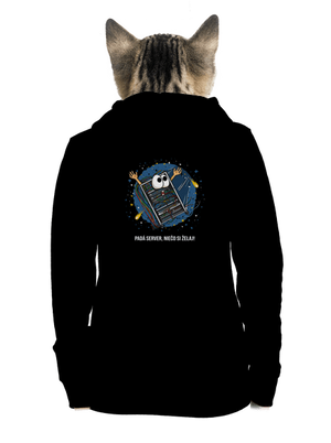 Padá server dámska mikina na zips Black