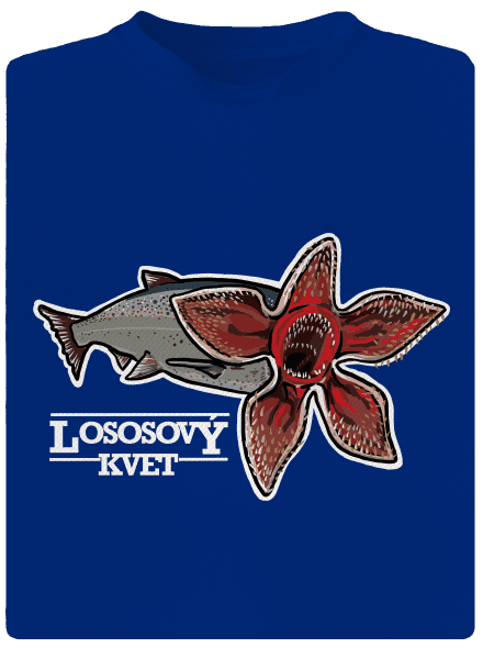 Lososový kvet pánske športové tričko Royal Blue Mal