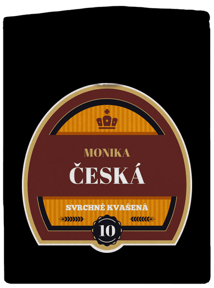 Pivná etiketa dámska mikina na zips Black