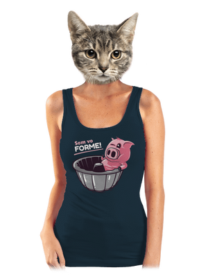 Vo forme dámske tielko klasické Navy