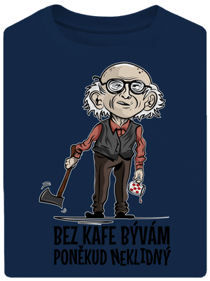 Neklidný bez kafe unisex tričko oversized Midnight Blue