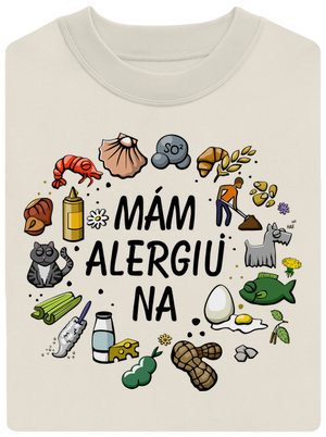 Mám alergiu na... + fix unisex mikina bez kapucne Off White