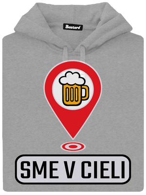 Sme v cieli pánska mikina klokanka Light Melange