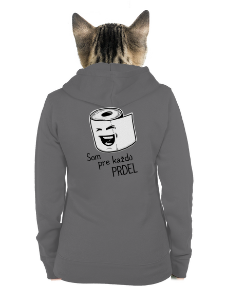 Prdel dámska mikina na zips Steel Gray
