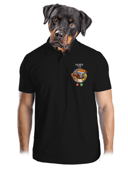 Huby volajú pánska polokošeľa Black