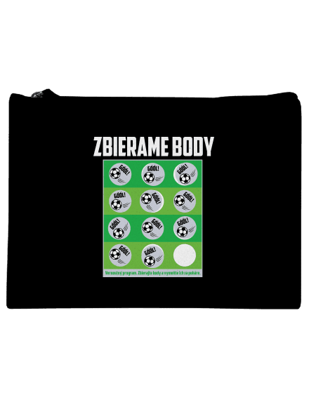 Zbierame body - futbal taštička Black