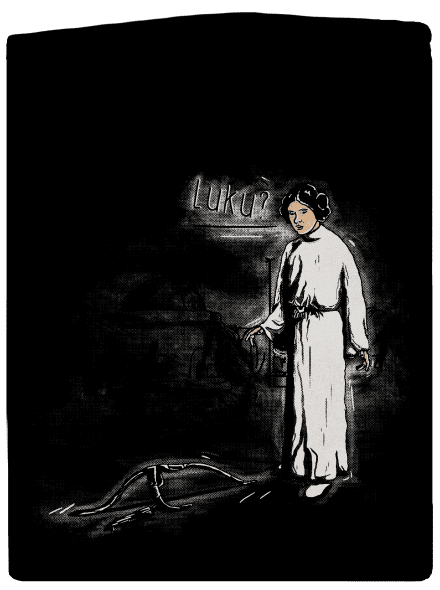 Luke a Leia dámska mikina na zips Black