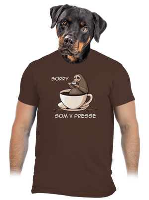 V presse pánske tričko Brown