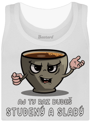 Studená káva dámske tielko klasické White