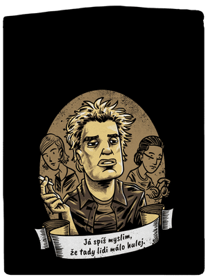 B14: Samotáři pánska mikina na zips Black