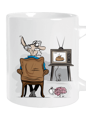 TV News veľký hrnček White