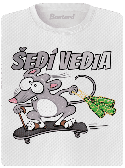 Šedí vedia - myšiak dámske športové tričko White