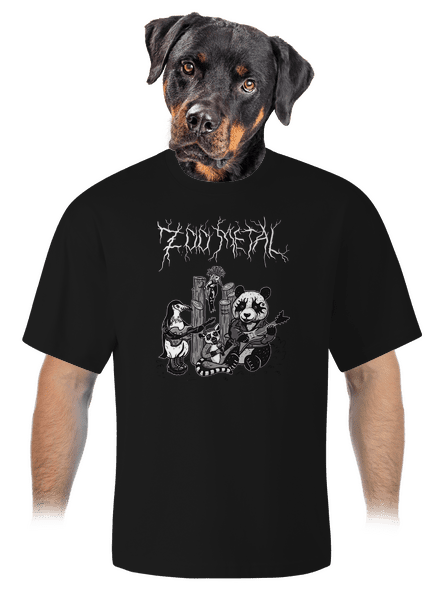 ZOO metal unisex tričko oversized Black