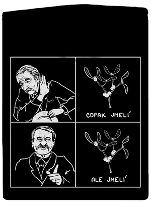 Cimrman: Copak jmelí dámska mikina na zips Black