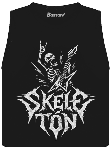 Skeletón dámske tielko voľné Black