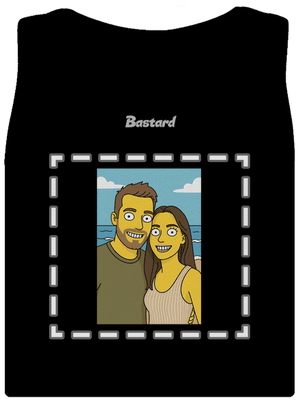 Simpsonovi z vlastnej fotky dámske tielko klasické Black