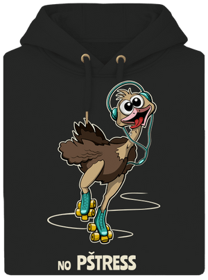 No pštress unisex mikina premium Dark Black