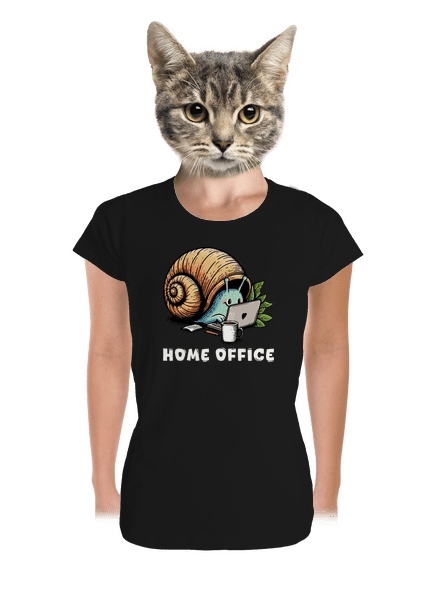 Slimákov home office dámske tričko prémium Black