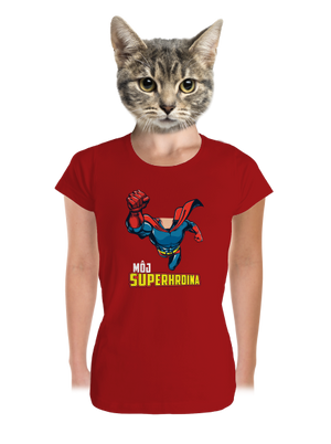 Môj superhrdina dámske tričko prémium Red Mal