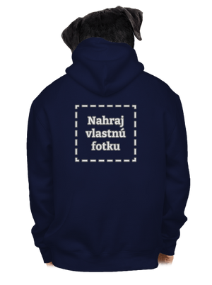 Vlastná potlač pánska mikina na zips Navy