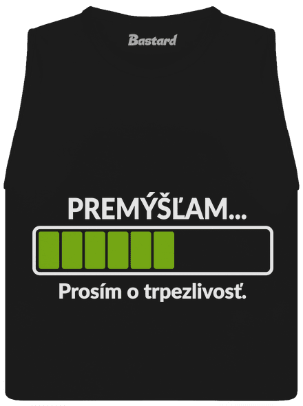 Premýšľam dámske tielko voľné Black