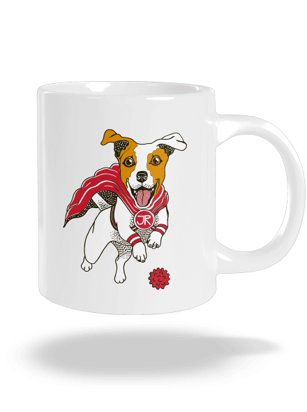 Jack Russell veľký hrnček White