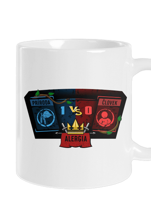 Príroda vs. človek klasický hrnček White