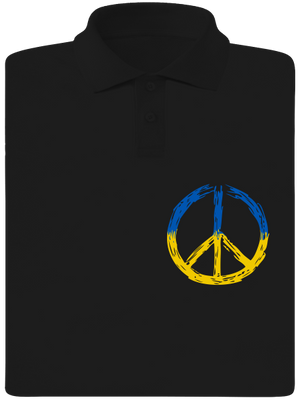 Ukrajina - Peace pánska polokošeľa Black
