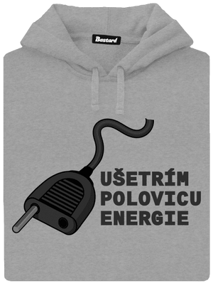 Ušetrím polovicu pánska mikina klokanka Light Melange