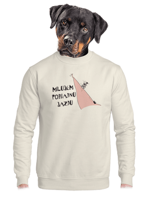 unisex mikina bez kapucne