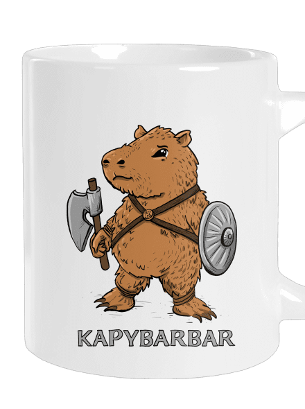 Kapybarbar veľký hrnček White