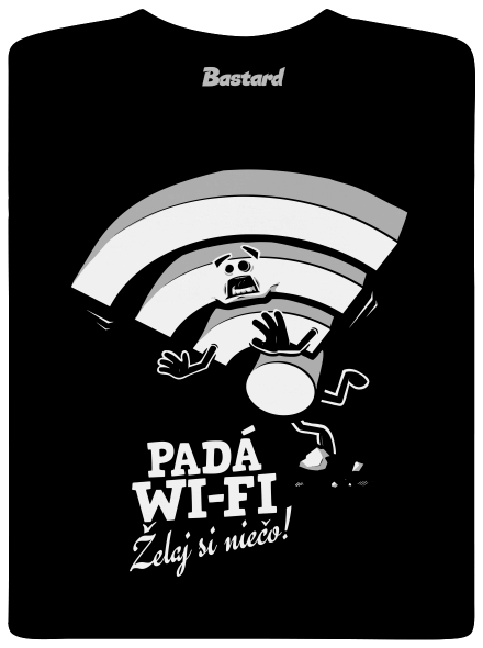 Padá wi-fi pánske dlhý rukáv Black