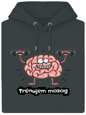 Trénujem mozog  unisex mikina premium Charcoal