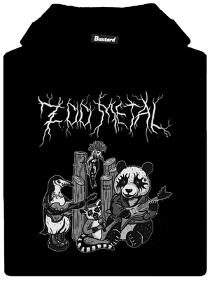 ZOO metal detská mikina klokanka Black