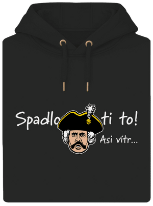 Spadlo ti to unisex mikina premium Dark Black