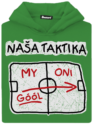 Naša taktika detská mikina klokanka Kelly Green AWD