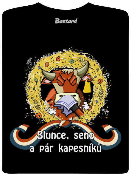 Slunce, seno a pár kapesníků pánske tričko Black