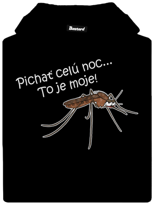 Komár s výdržou pánska mikina klokanka Black