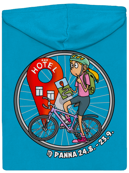 Cyklistický horoskop: Panna dámska mikina na zips Blue Atol