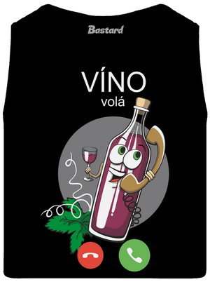 Červené víno volá pánske tielko Black