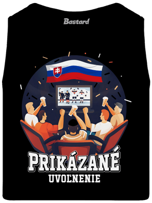 Prikázané uvoľnenie pánske tielko Black