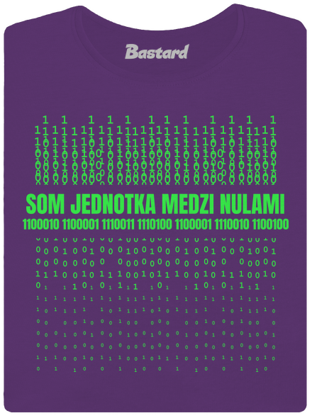 Jednotka medzi nulami dámske tričko prémium Purple