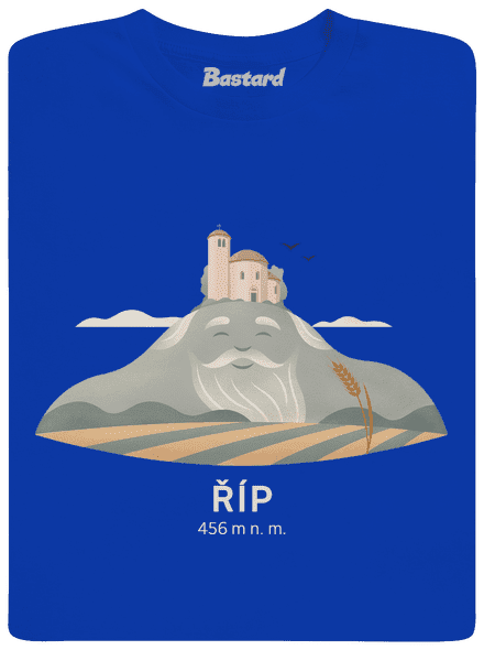 Říp s osobnosťou pánske dlhý rukáv Royal Blue