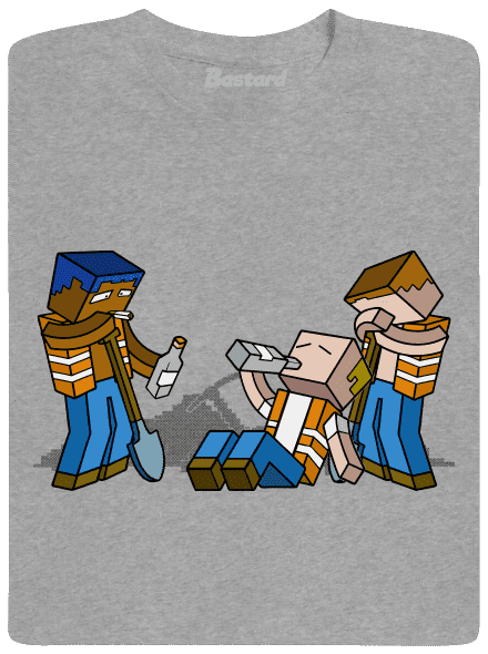 Real Minecraft pánske tričko Sport Grey