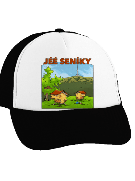Jeseníky šiltovka truckerka Black cap