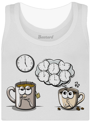 Čaj o piatej, káva stále dámske tielko klasické White