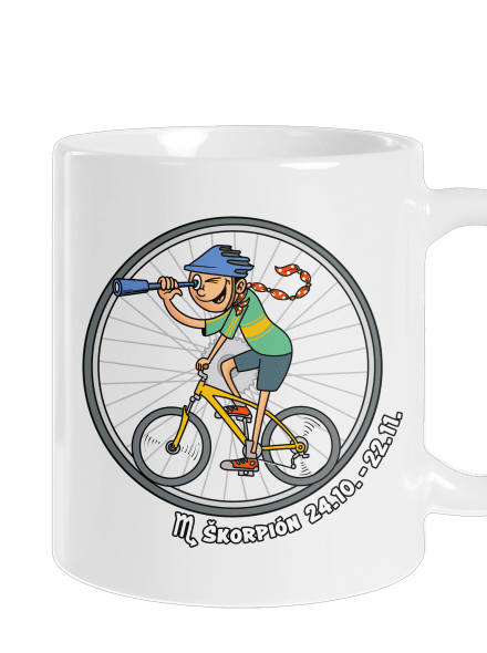 Cyklistický horoskop: Škorpión klasický hrnček White