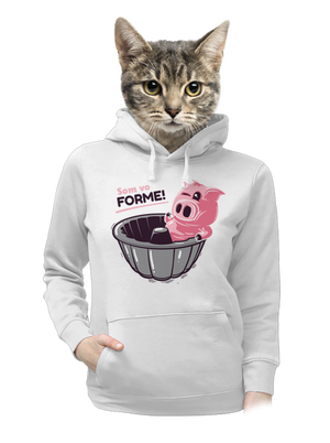 Vo forme dámska mikina klokanka White